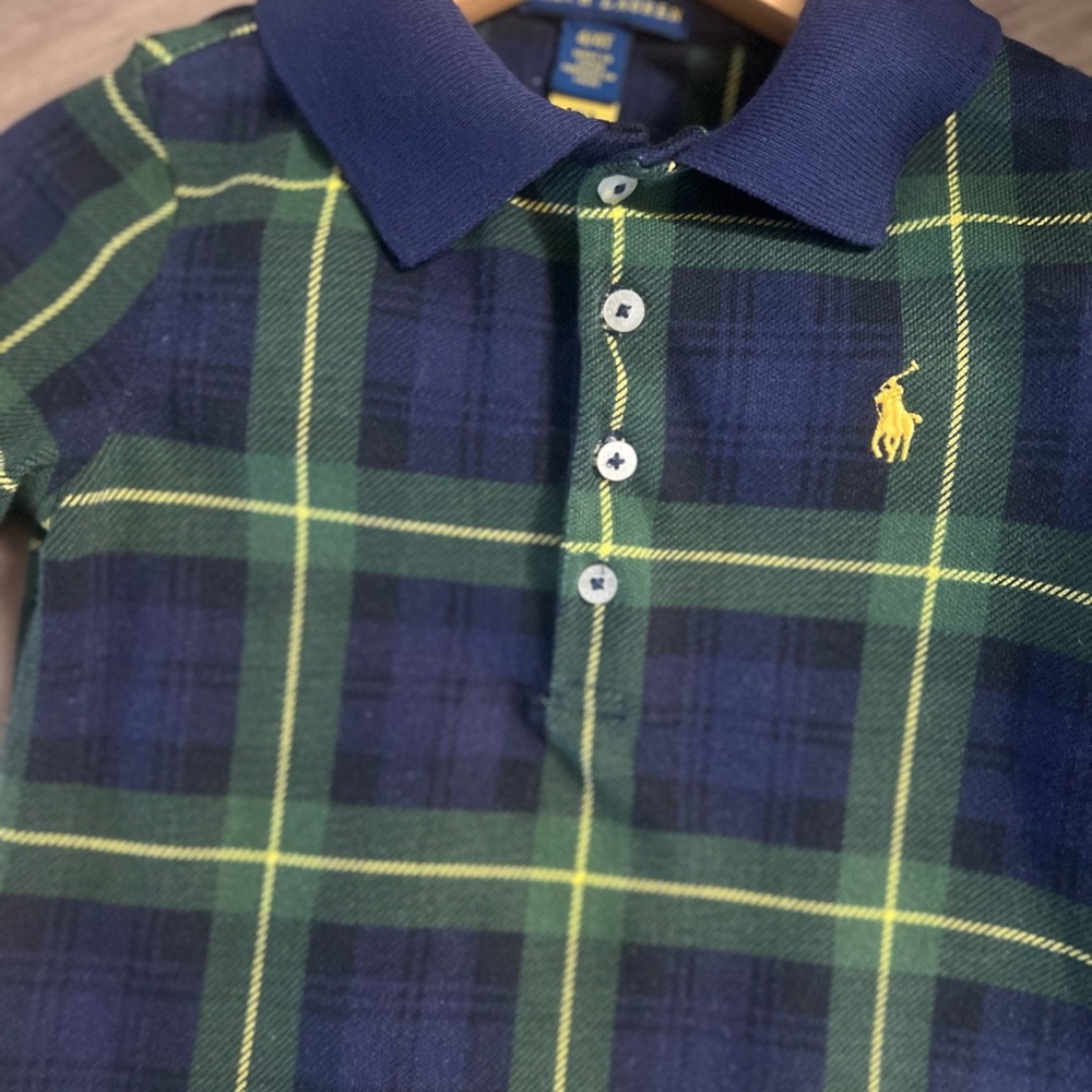 POLO RALPH LAUREN
Kids' Plaid Stretch Mesh Polo Dress In St Andrew Gordon - Picture 8 of 16